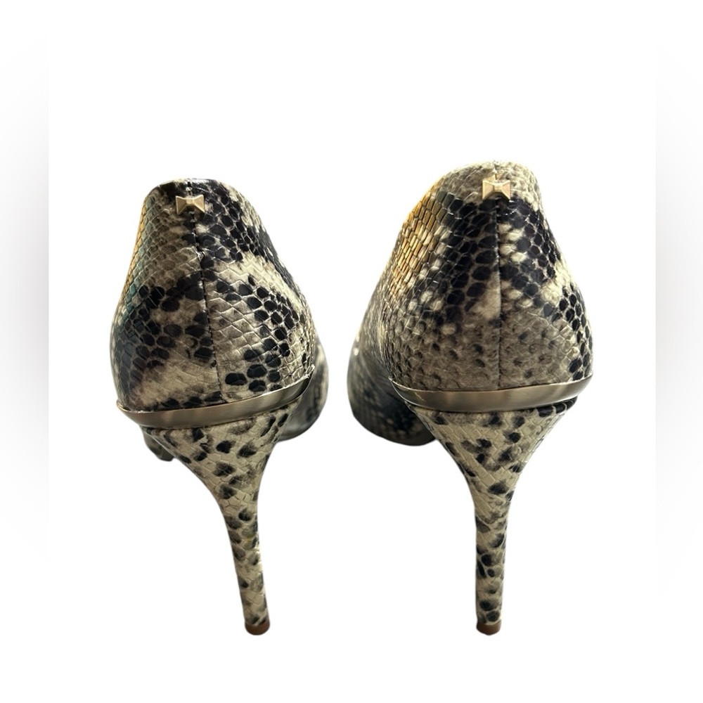 TED BAKER ISIBELY high heels shoes natural snake print leather size 37.5 EUC - Picture 5 of 10